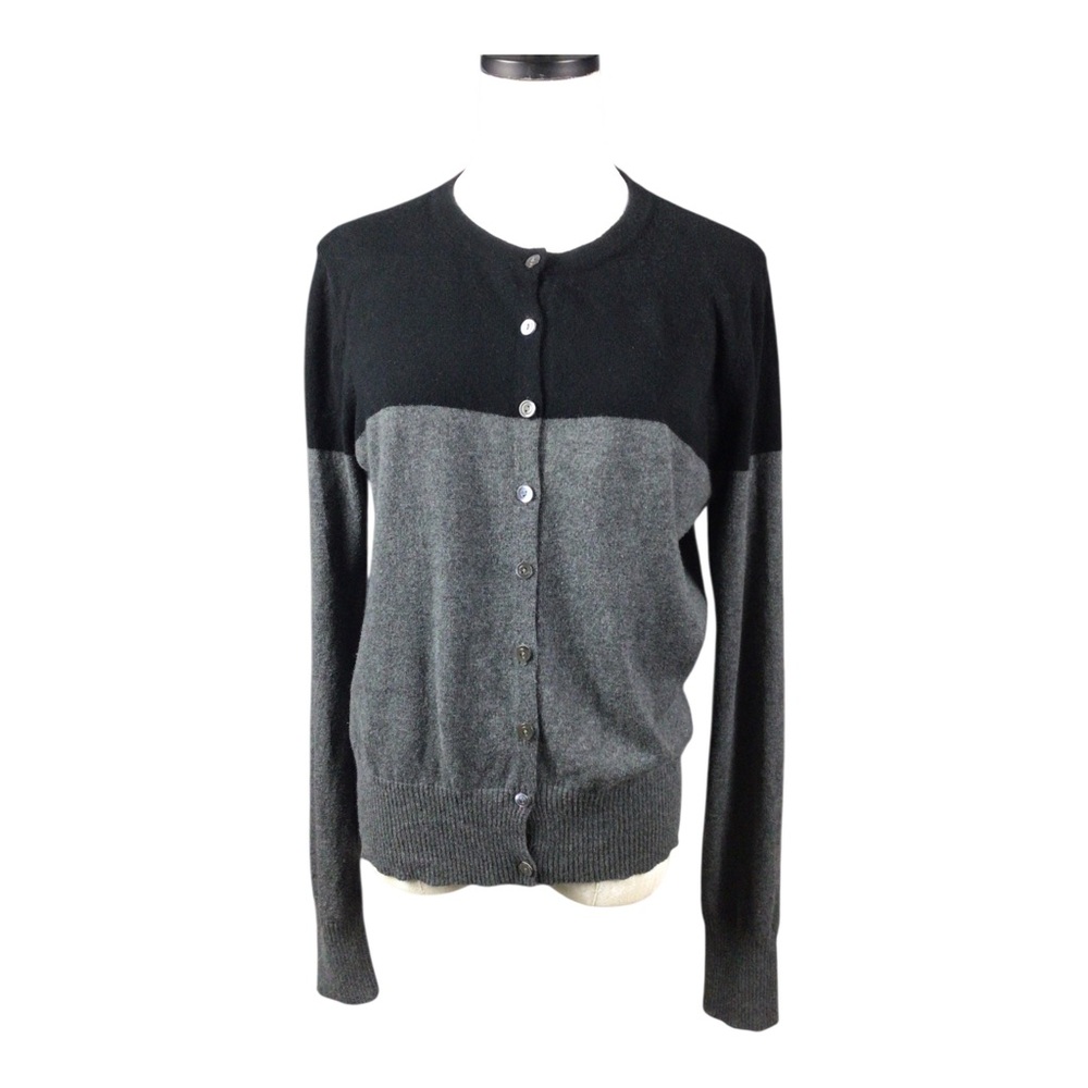 New without tags Gap Black Gray Button Cardigan Sweater Cotton Cashmere Large